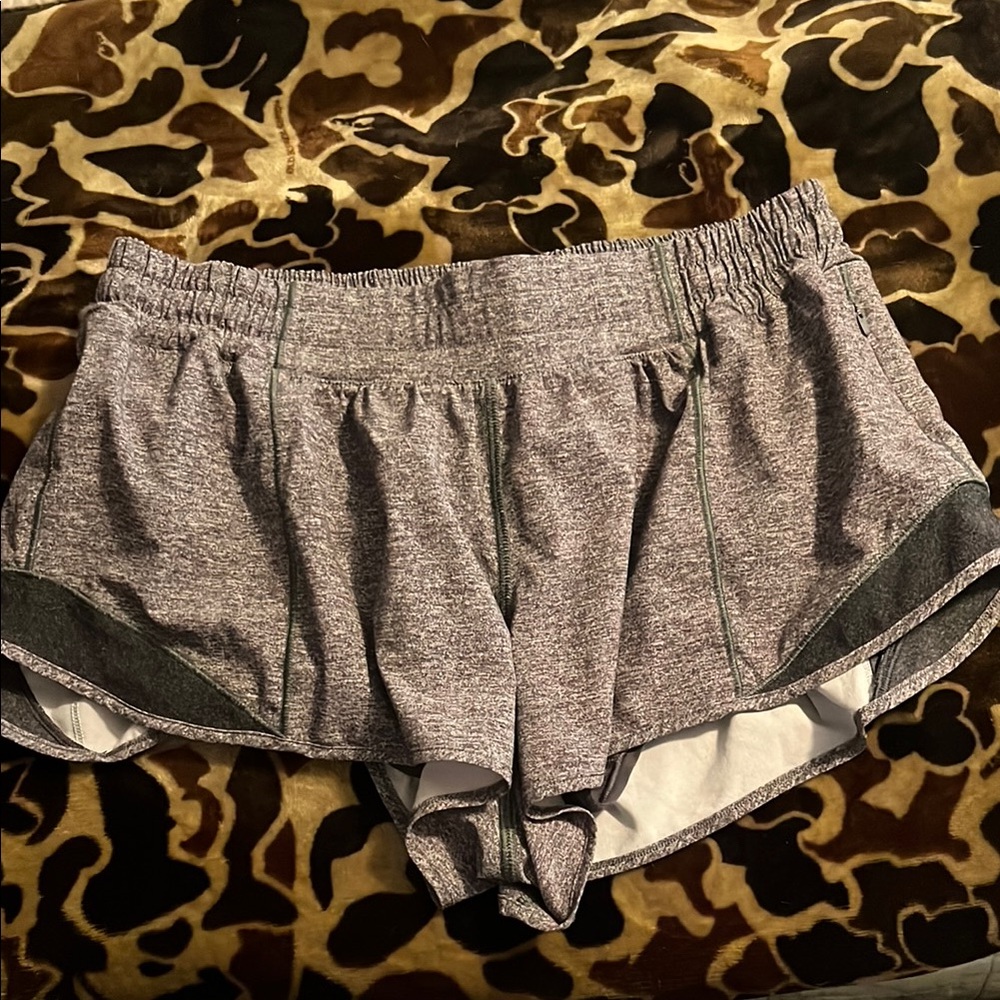 Grey lululemon hotty hot shorts